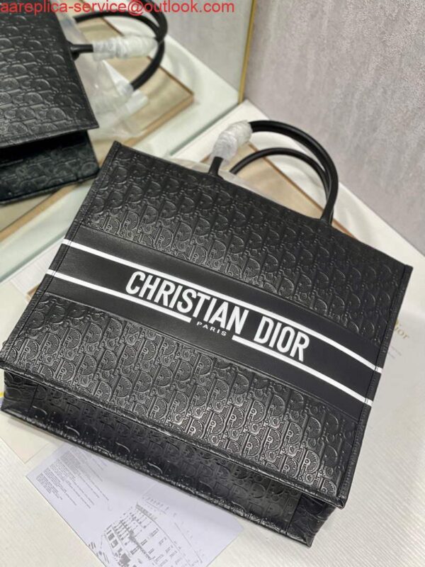 Replica Dior M1286 Large Book Tote Black Perforated and Embossed Oblique Calfskin 7