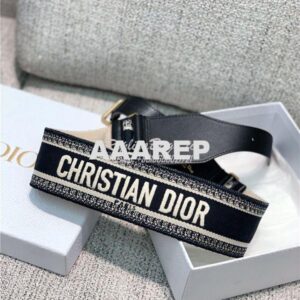 Replica Christian Dior Belt Embroidered Canvas 65 MM B0001