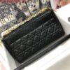 Replica Dior Caro Mini zipper clutch 5087 Black 2