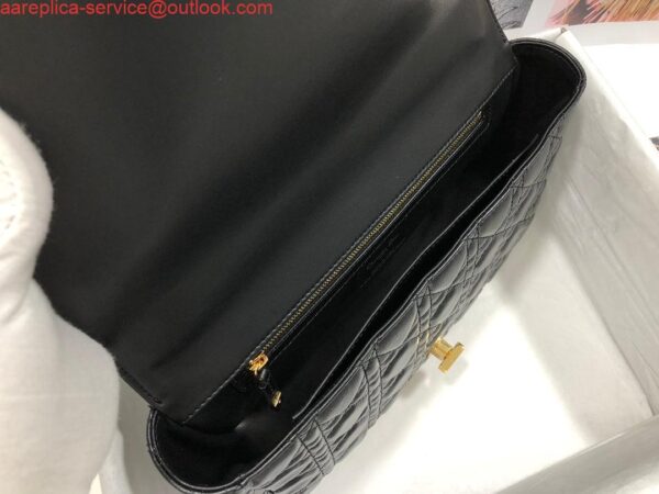 Replica Dio rM9243 Large Caro Bag Calfskin black logo gold 7