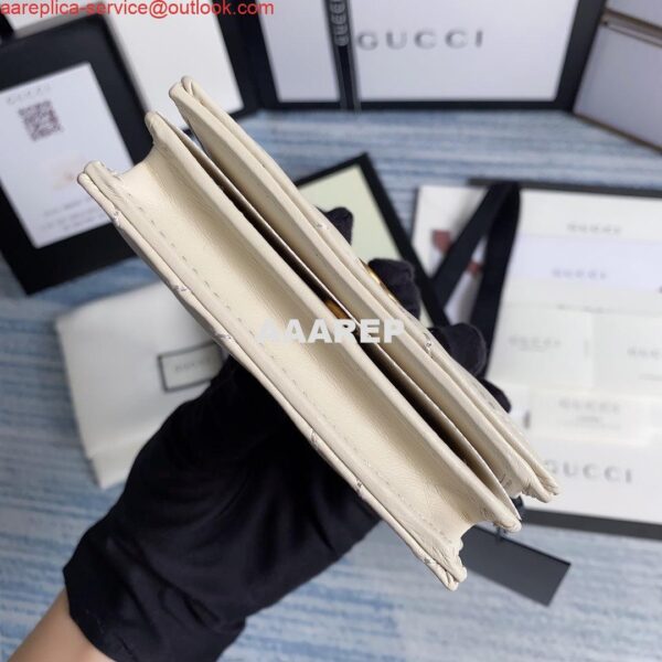 Replica Gucci 466492 GG Marmont card case wallet in White 5