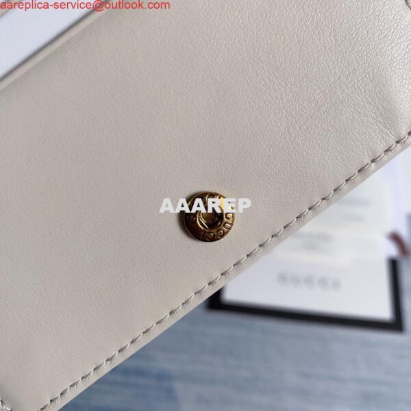 Replica Gucci 466492 GG Marmont card case wallet in White 8