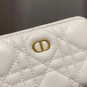 Replica Dior Caro Mini zipper clutch 5087 White