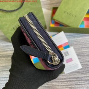 Replica Gucci 443123 GG Marmont Matelassé Zip Around Wallet Purple 2