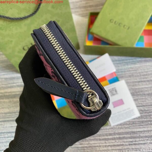 Replica Gucci 443123 GG Marmont Matelassé Zip Around Wallet Purple 4