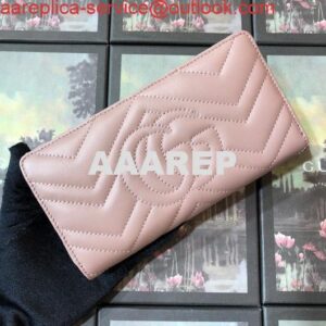 Replica Gucci 443123 GG Marmont Zip Around Wallet Light Pink