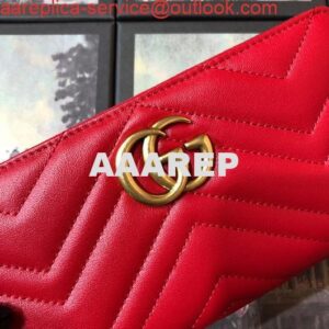 Replica Gucci 443123 GG Marmont Zip Around Wallet Red 2