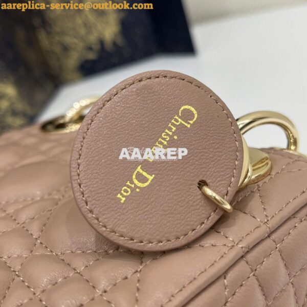 Replica Christian Dior Lady Dior Quilted in Lambskin Leather Bag Blush 7