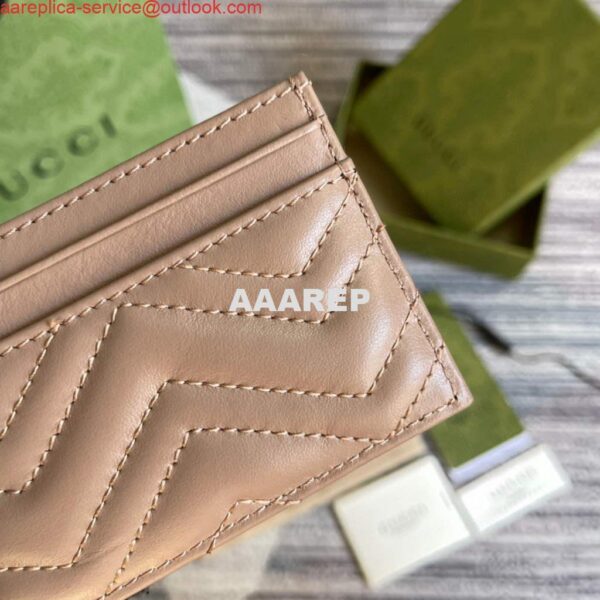 Replica Gucci 443127 GG Marmont Card Case Apricot 8