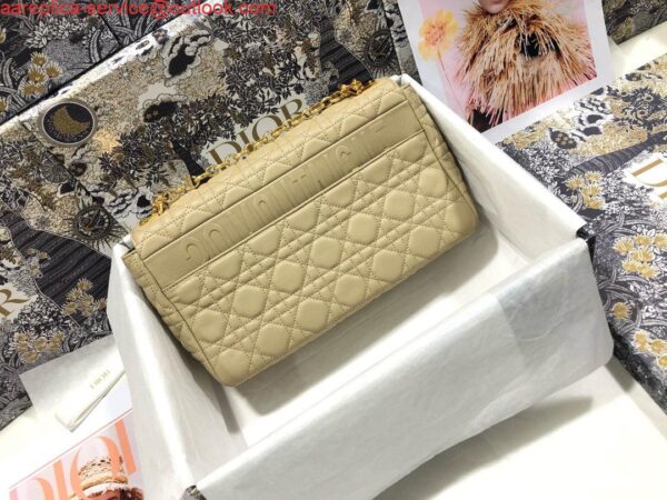 Replica Dior M9243 Large Caro Bag Calfskin Apricot 3