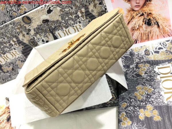 Replica Dior M9243 Large Caro Bag Calfskin Apricot 4