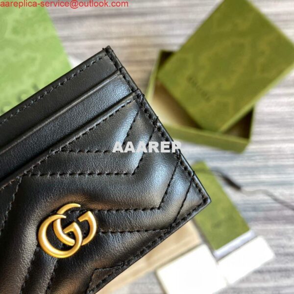 Replica Gucci 443127 GG Marmont Card Case Black 7