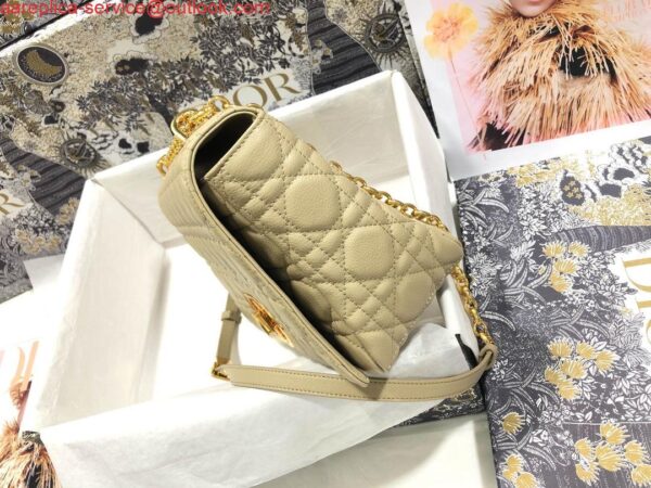 Replica Dior M9243 Large Caro Bag Calfskin Apricot 5