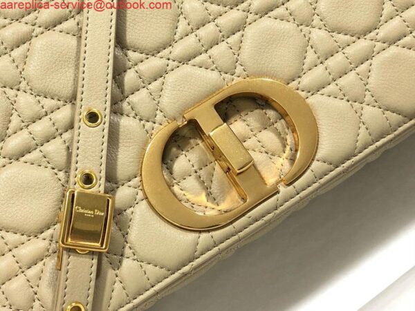 Replica Dior M9243 Large Caro Bag Calfskin Apricot 6