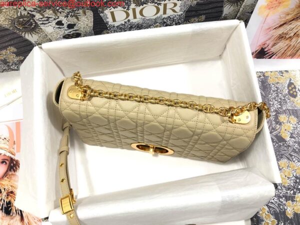 Replica Dior M9243 Large Caro Bag Calfskin Apricot 7