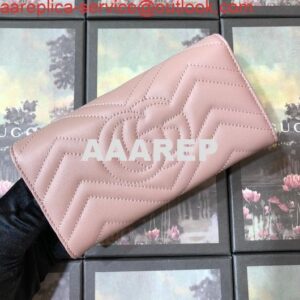 Replica Gucci 443436 GG Marmont Continental Wallet Light Pink