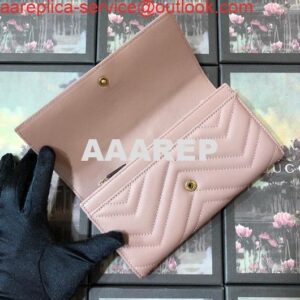 Replica Gucci 443436 GG Marmont Continental Wallet Light Pink 2