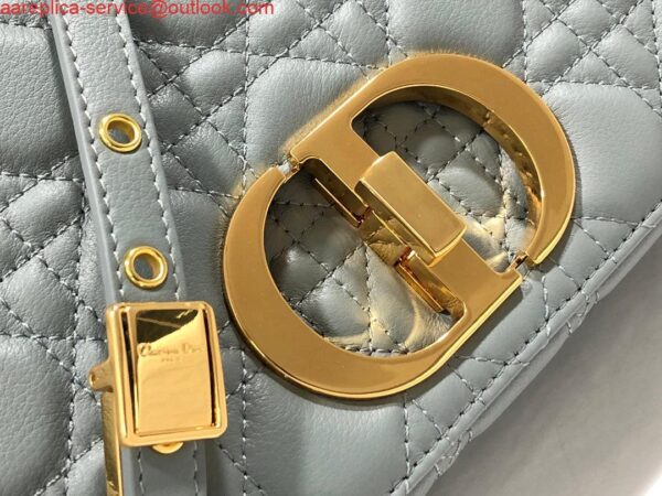 Replica Dior M9243 Large Caro Bag Calfskin Gray 6