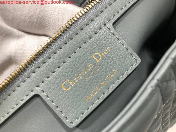 Replica Dior M9243 Large Caro Bag Calfskin Gray 10