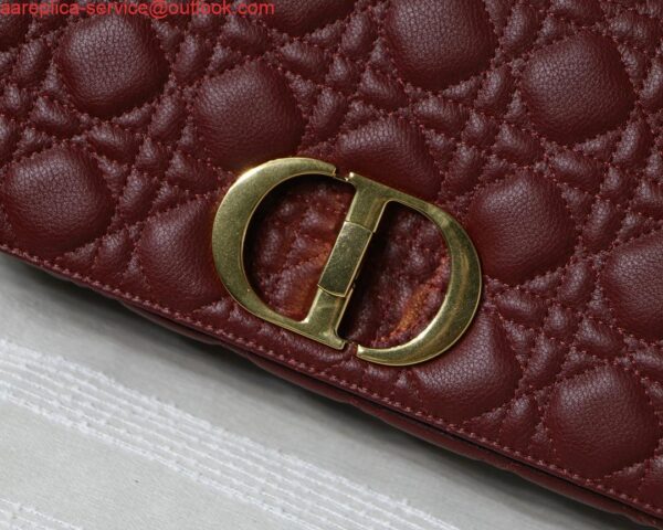 Replica Dior M9243 Large Caro Bag Calfskin Red 3