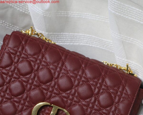 Replica Dior M9243 Large Caro Bag Calfskin Red 4