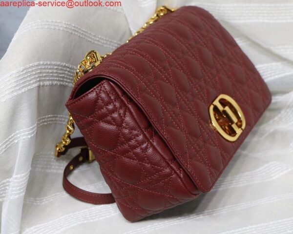 Replica Dior M9243 Large Caro Bag Calfskin Red 7