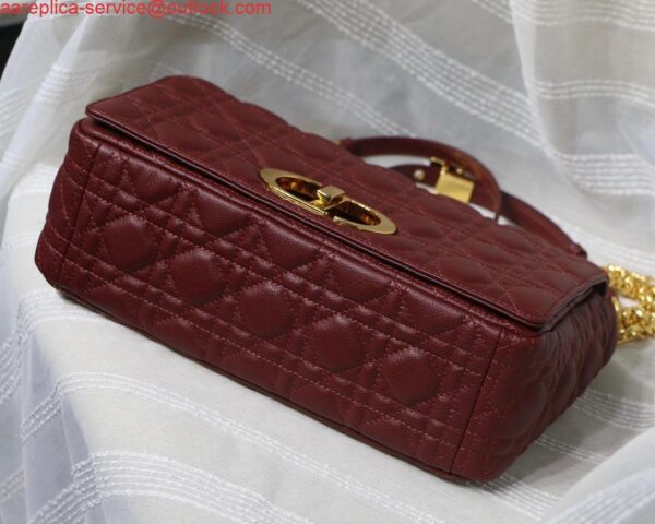 Replica Dior M9243 Large Caro Bag Calfskin Red 8