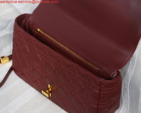 Replica Dior M9243 Large Caro Bag Calfskin Red 9