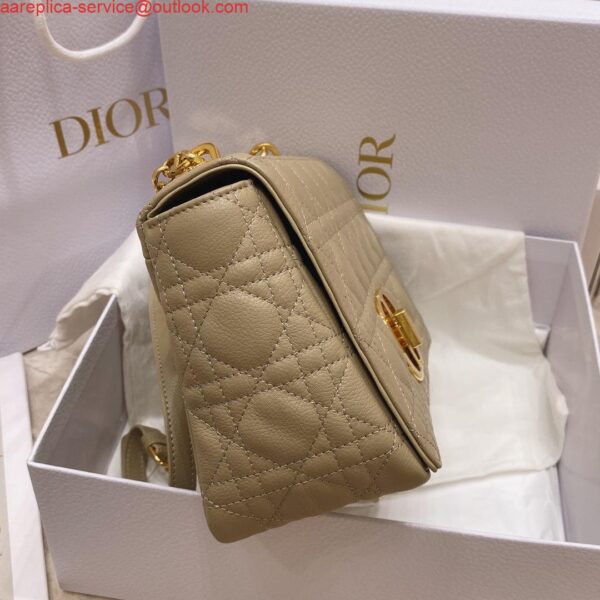 Replica Dior Medium Caro Bag Calfskin M9242 Apricot 7