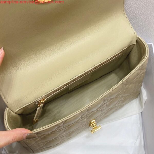 Replica Dior Medium Caro Bag Calfskin M9242 Apricot 9