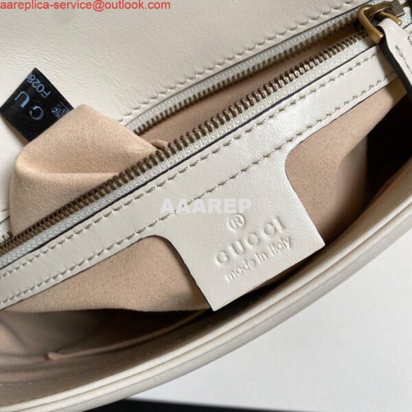 Replica Gucci 443496 GG Marmont Medium Matelassé Shoulder Bag White 8