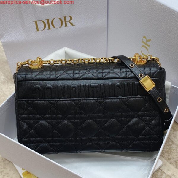 Replica Dior Medium Caro Bag Calfskin M9242 Black 4