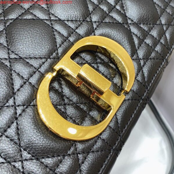 Replica Dior Medium Caro Bag Calfskin M9242 Black 8