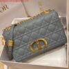 Replica Dior Medium Caro Bag Calfskin M9242 Gray 2