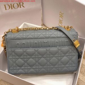 Replica Dior Medium Caro Bag Calfskin M9242 Blue 2