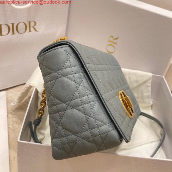 Replica Dior Medium Caro Bag Calfskin M9242 Blue 6