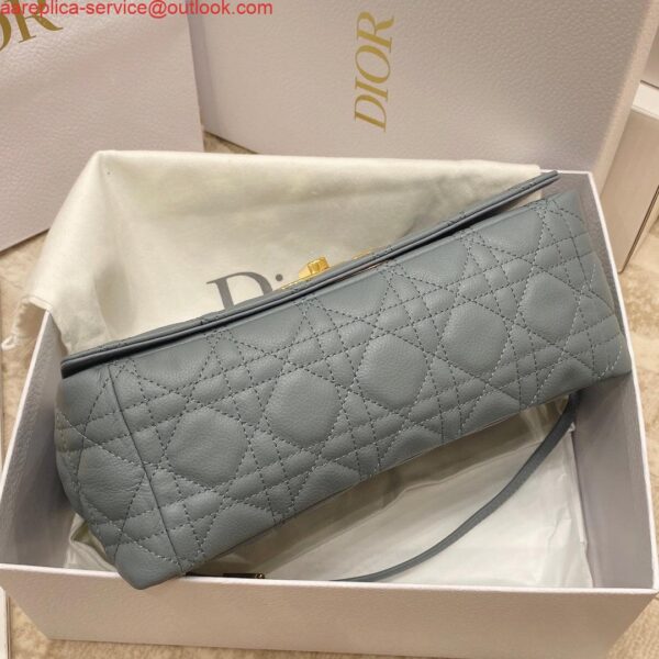 Replica Dior Medium Caro Bag Calfskin M9242 Blue 7