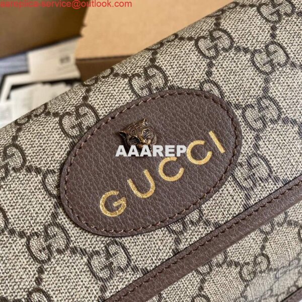 Replica Gucci 489617 Neo Vintage GG Supreme Belt Bag Brown 5