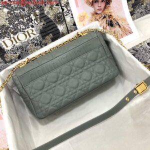 Replica Dior Medium Caro Bag Calfskin M9242 Gray