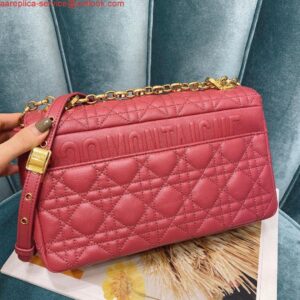 Replica Dior Medium Caro Bag Calfskin M9242 Red 2