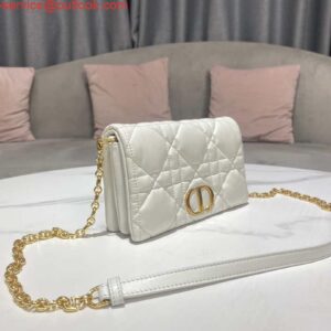 Replica Dior S5135 Caro Macrocannage Pouch Latte Quilted Macrocannage Calfskin