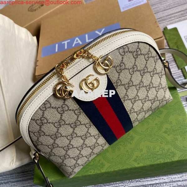 Replica Gucci 499621 Ophidia Small GG Shoulder Bag Beige White 8