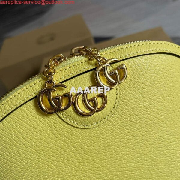 Replica Gucci 499621 Ophidia small shoulder bag with Double G yellow 6