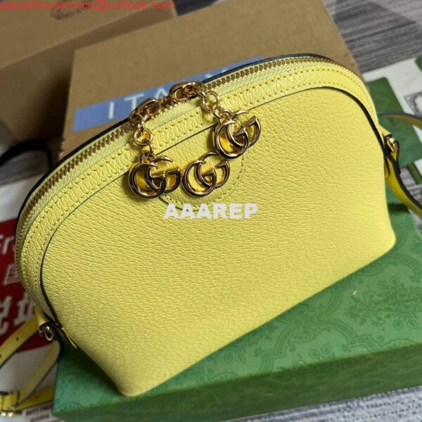 Replica Gucci 499621 Ophidia small shoulder bag with Double G yellow 8