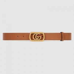 Replica Gucci Belt with framed Double G buckle 575587