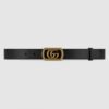 Replica Gucci Black Kingsnake Print Leather Belt With Square Buckle 2