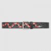 Replica Gucci GG Marmont caiman belt with shiny buckle 2