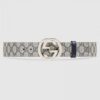 Replica Gucci GG Supreme belt with G buckle black 411924 2