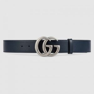 Replica Gucci Leather belt with Double G buckle 397660