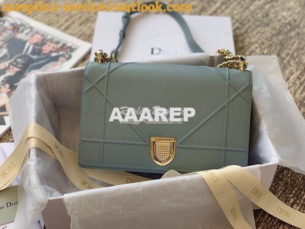 Replica Dior "Diorama" Flap in Grainy Calfskin with Large Cannage Moti